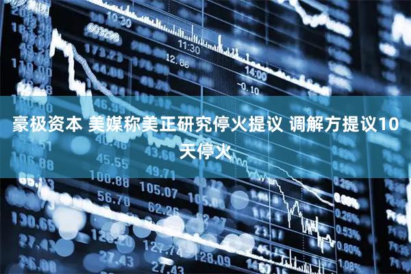 豪极资本 美媒称美正研究停火提议 调解方提议10天停火